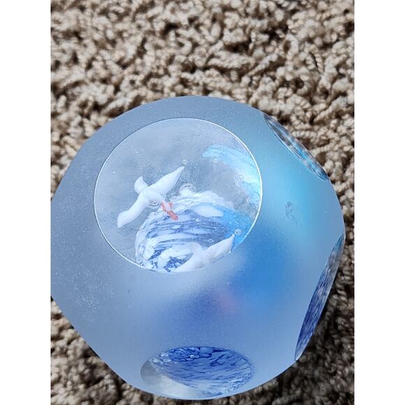 Art Glass Aquarium Paperweight Bird Fish Coral Reef Home Office Decor Underwater - Picture 5 of 16